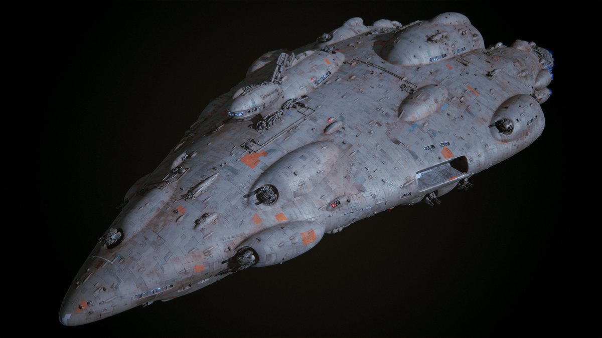 howieeday's tweet photo. Soooo, I'm back on my Star War nonsense - this time, returning to a 5 year old project to create a smaller Mon Calamari ship, thinking about frigate scale. Tons of work done since I picked this back up! https://t.co/SGuauTEV2U