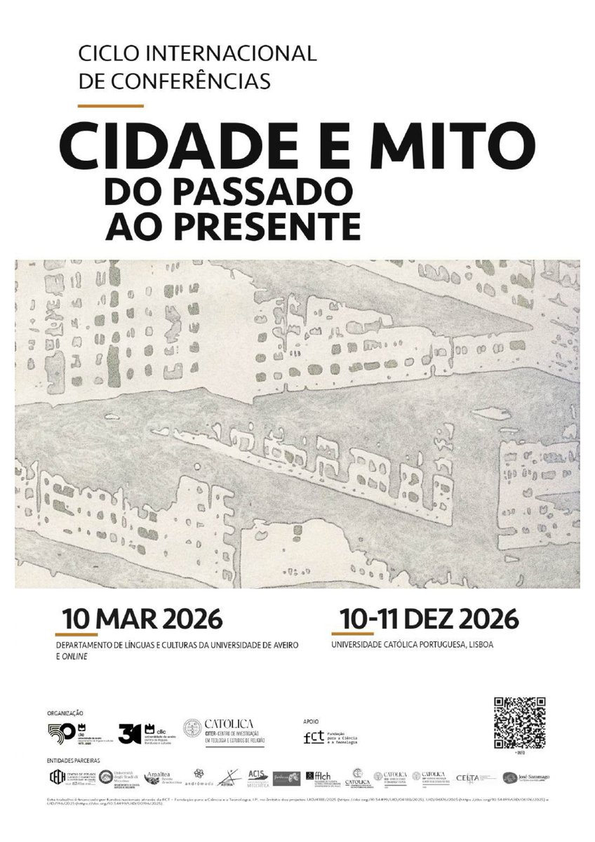 proy_andromeda's tweet photo. Los días 10 y 11 de diciembre de 2026 se celebrará el 2.º Ciclo de Conferencias Internacionales «Cidade e mito: do passado ao presente» en la Universidad Católica de Lisboa.

Consulta todo sobre cómo apuntarse en la web de Andrómeda👉 https://t.co/skO3dzaX3X https://t.co/IMtQ7jPpLD