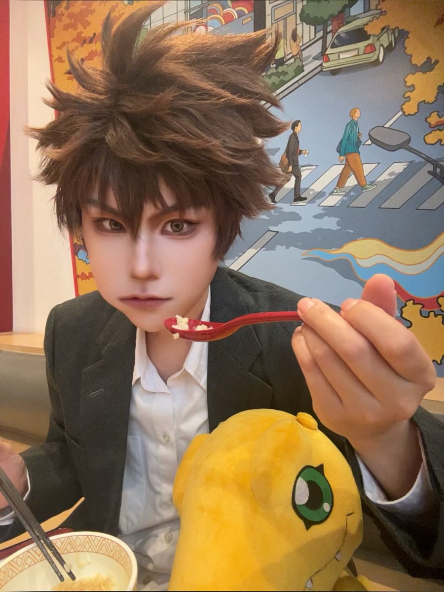 Kuma_Keii's tweet photo. 🍚🥢
#yagamitaichi #digimon #八神太一 #cosplay #digimoncosplay https://t.co/qrbAGMedsy