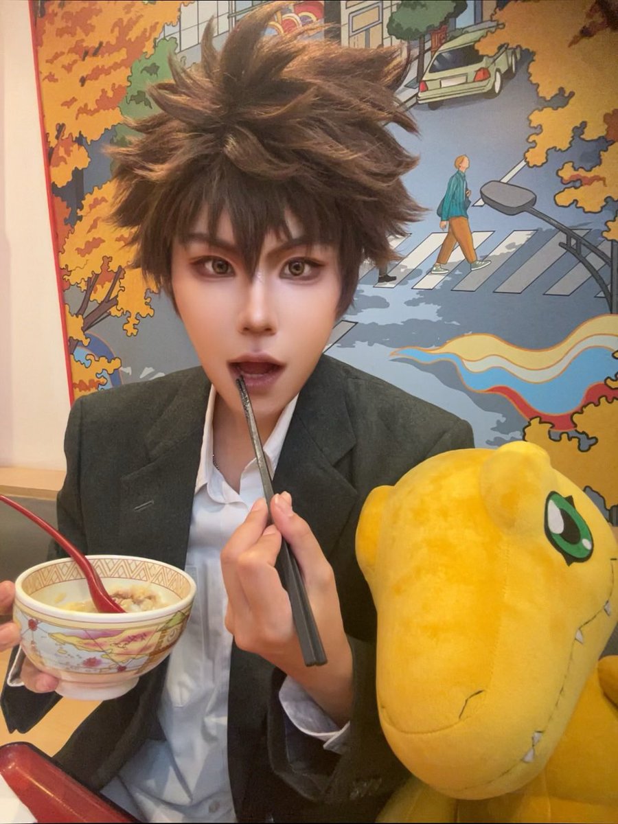 Kuma_Keii's tweet photo. 🍚🥢
#yagamitaichi #digimon #八神太一 #cosplay #digimoncosplay https://t.co/qrbAGMedsy