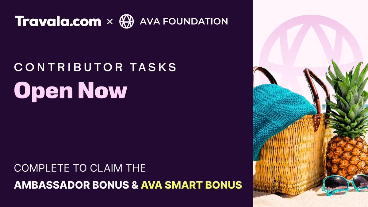 travalacom's tweet photo. Contributor Tasks are LIVE on Gleam! 💎

📆 Ends: July 21, 7:00 AM UTC

Participate by completing 4 Essential Tasks for the AVA Smart Bonus (Steel to Platinum members) &amp; the Ambassador Bonus (Diamond only).

Use your Travala email to log in on Gleam via the link below! 👇 https://t.co/RzGGJAgewS