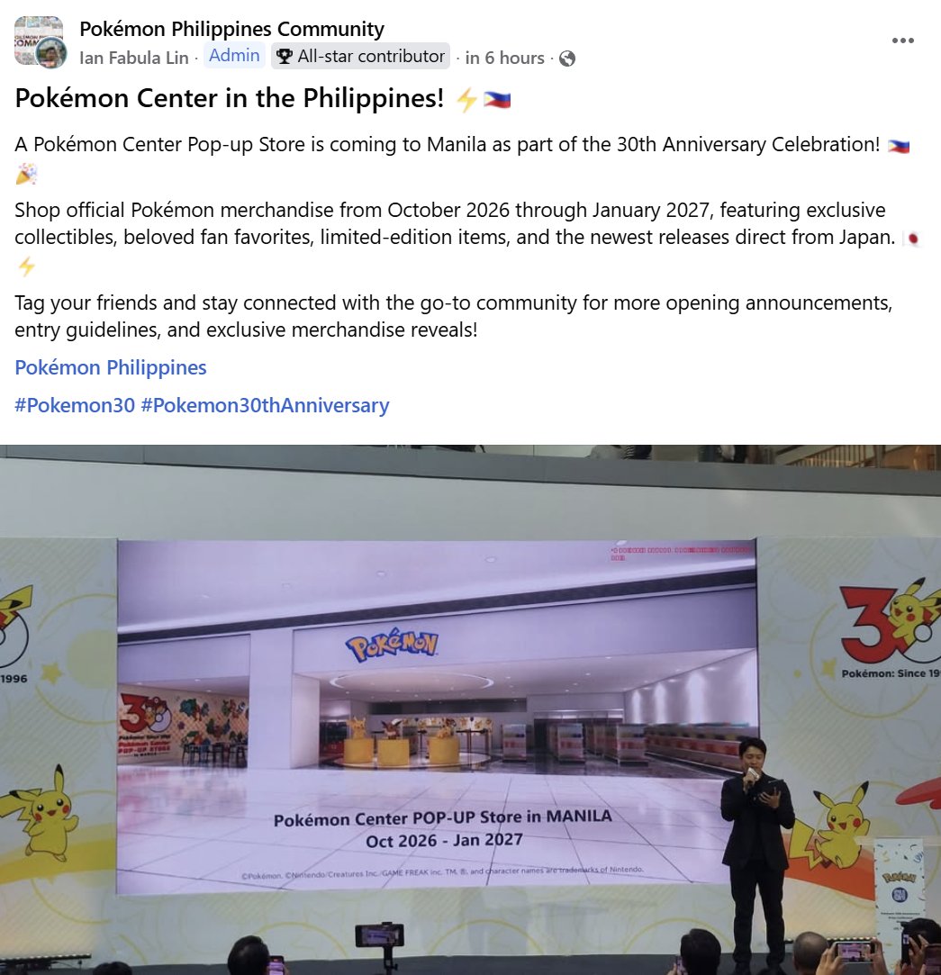 AlphaToronado's tweet photo. POP-UP POKÉMON CENTER IN METRO MANILA

THE PHILIPPINES IS FINALLY A PROPER COUNTRY https://t.co/LhMgGFPpn2