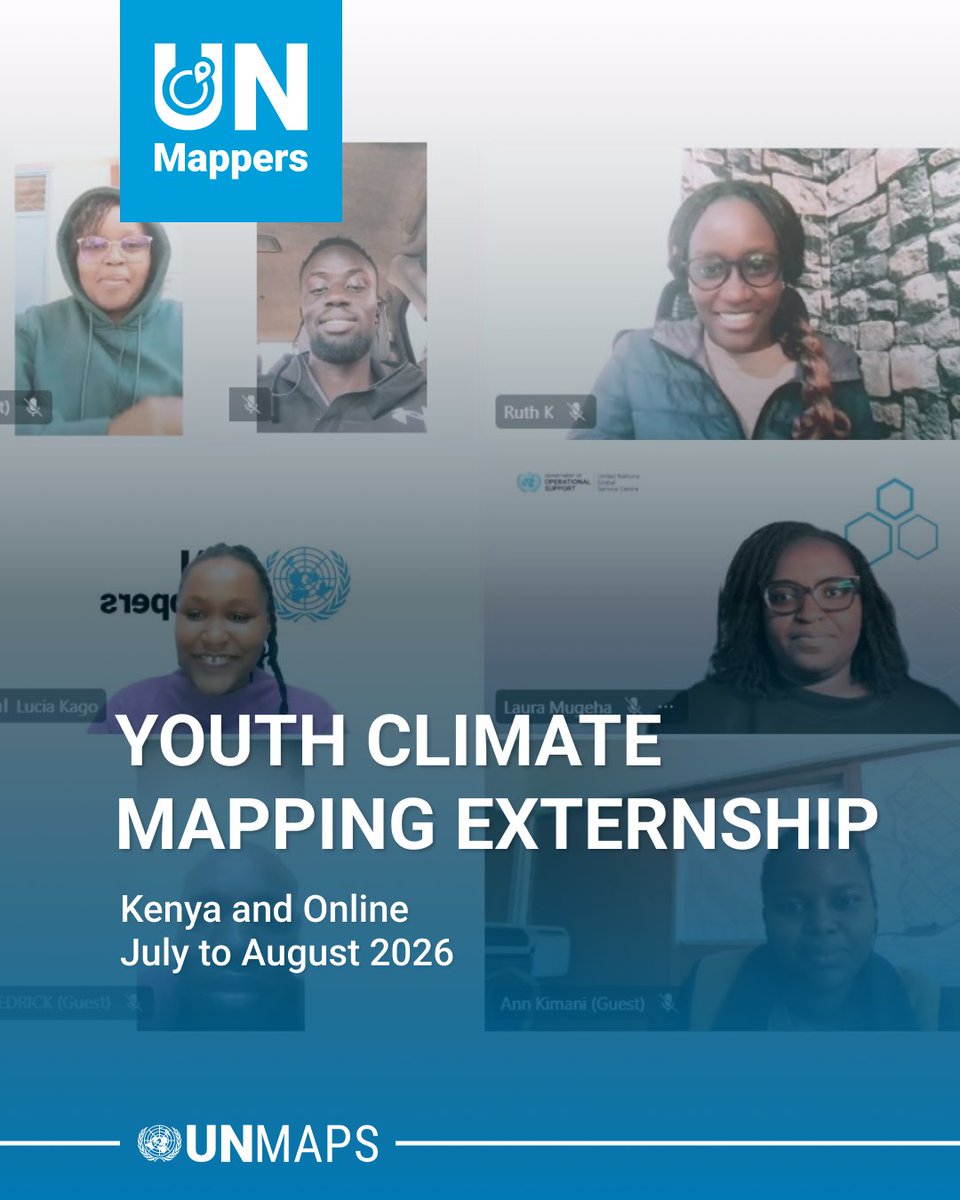 UN_Mappers's tweet photo. Reposted from #UNMaps Community Ambassador, Lucy Kago:
Launch and Week 1 of the #UNMappers Kenya Youth Climate Mapping Externship is a wrap! ππΊοΈ
#UNMappersKenya
#UNMappersKenyaExternship2026
#ClimateMapping #gischat #mapping
#ClimateAction
#QGIS
#ClimateEngine
#openstreetmap https://t.co/bCCO1EWuHw