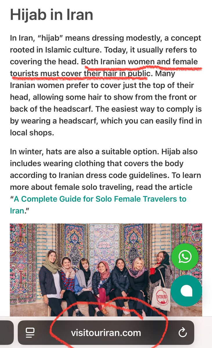 fleurdaffodil's tweet photo. @Incognito_qfs @khanumarfa is a Liar.

Complete Guide to dress code in Iran on their Iran’s official website👇🏻 https://t.co/Md5YlGelZ4