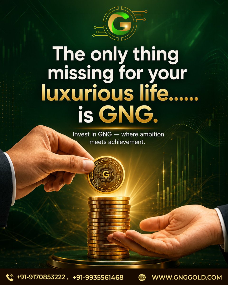 Greengold2023's tweet photo. Success begins with a single step, and every great journey starts with a smart investment.
.
#GreenGold #GNG #InvestInGNG #CryptoInvestment #InvestSmart #DigitalGold #Blockchain
.
Disclaimer: Nothing on this page is financial advice, please do your own research🧠 https://t.co/Yek45rimu7