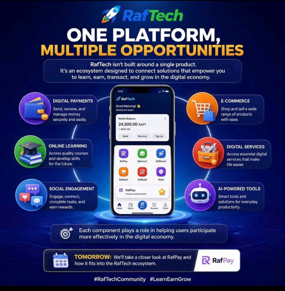 Hanuoluwapojer3's tweet photo. Level up your game with RafTech 🔥
Get powerful RafAi performance, learn smarter with RafLearn, grow your social media reach via RafSocial, and never miss trending news on your dashboard.
Community growing + real value = RafTech ✅
#RafTech #RafAi #RafLearn #RafSocial https://t.co/M3Cu8PRLeA