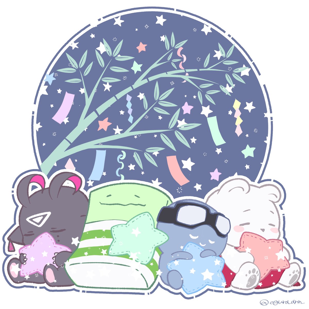 ogura_ann_'s tweet photo. 七夕🎋𓂃.˖ ⊹ ࣪ 
みんなの願い事が叶いますようにִ ࣪𖤐
#ふうはやあーと #りもこん美術の時間
#いらしゅと #かざ音色 https://t.co/BCsktbts7h