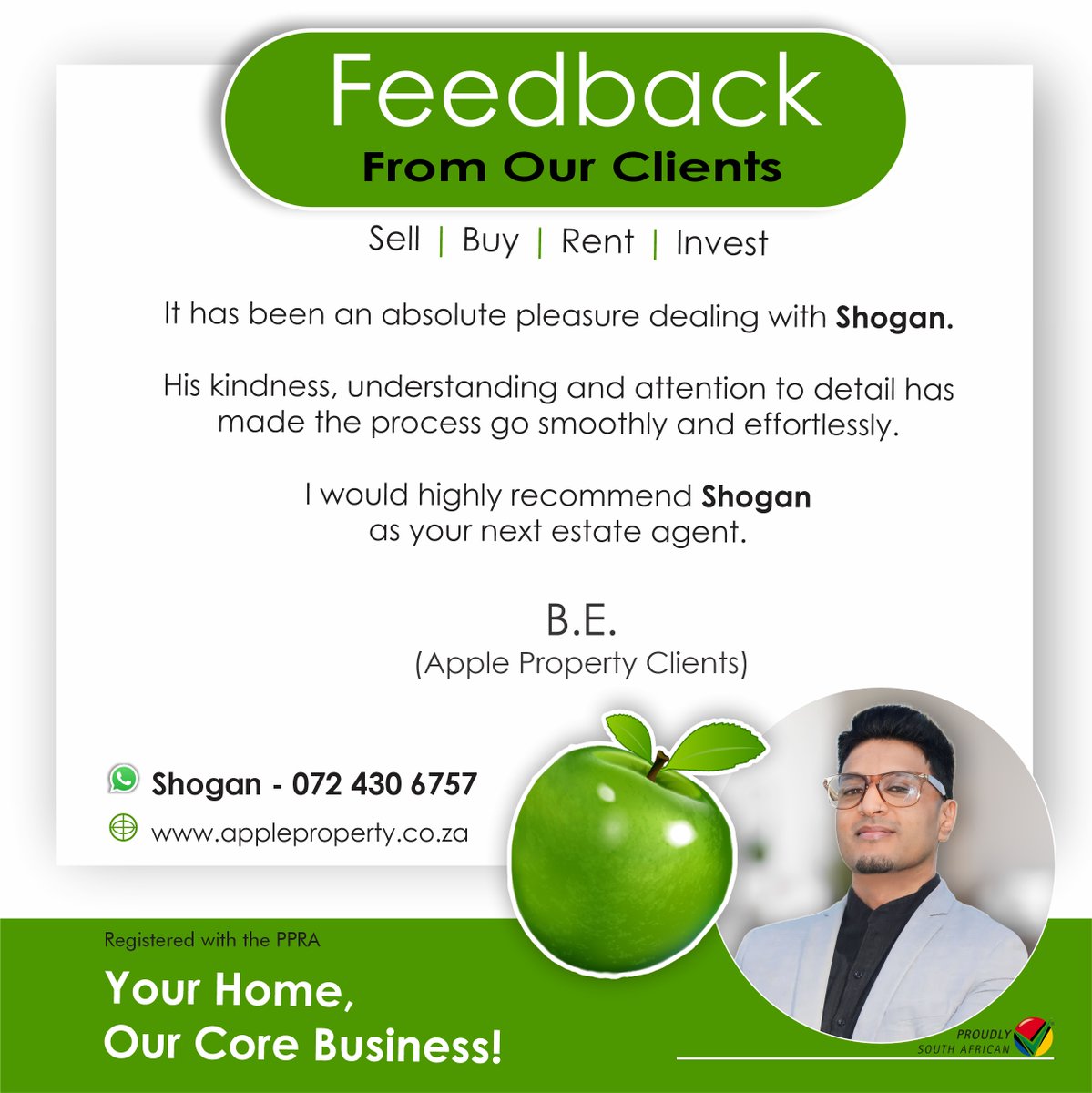 ApplePropertySA's tweet photo. Client Feedback That Speaks for Itself ๐
When results matter, you need the right team behind you.
https://t.co/yt3u3dUwkJ
#RealEstateSouthAfrica #PropertyExperts #ClientSatisfaction #TrustedAgents #DreamHomeJourney https://t.co/dv2724JyHg