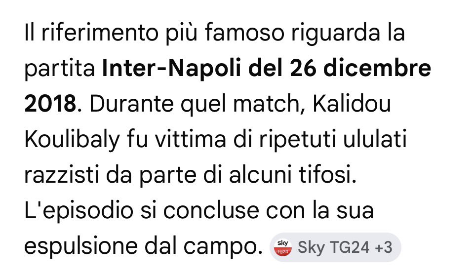 vclemeno's tweet photo. @fede_cec_1981 Visto che sei quello intelligente mi dici altri casi in cui è stato graziato un giocatore come il povero #lukaku ?? Ti faccio un nome io #koulibaly espulso contro gli ingiocabilmente onesti .. ah no scusa lui è stato squalificato .. strano vero ?? #dasemprepersemprepagliacci https://t.co/vefvlkwLgo