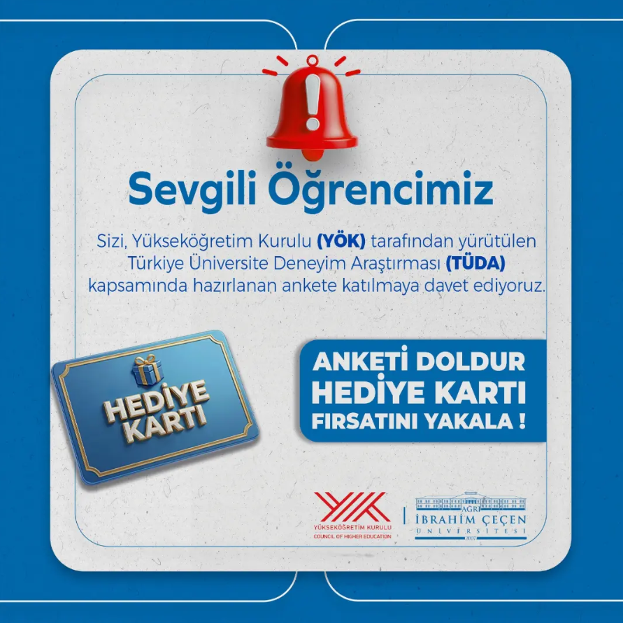 aicuiibf's tweet photo. Değerli Öğrencilerimiz,

Yükseköğretim Kurulu Başkanlığı tarafından Türkiye genelindeki üniversite öğrencilerine yönelik Türkiye Üniversite Deneyim Araştırması yürütülmektedir.

Ankete aşağıdaki linkten ulaşabilirsiniz. 

Anket Bağlantısı:
https://t.co/Gas86KCf1o https://t.co/y8tBSe0MQ2
