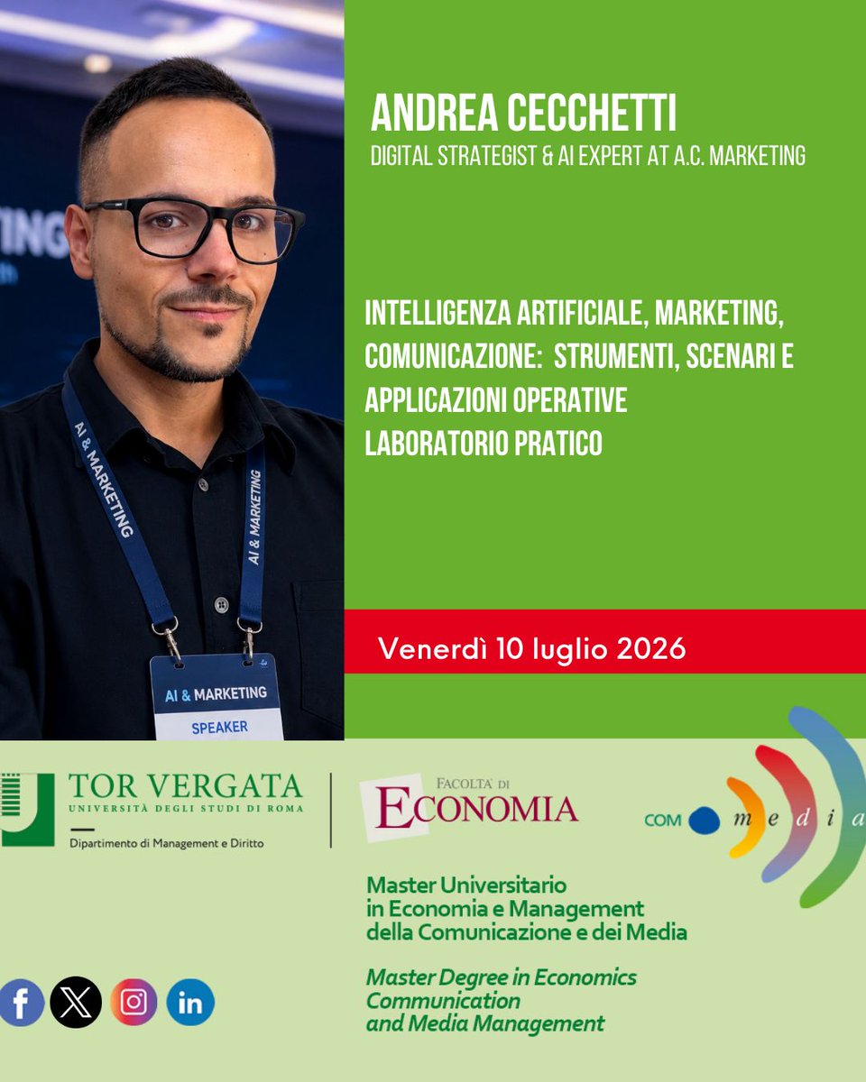 Comunica_Media's tweet photo. 📚𝐋𝐄𝐆𝐆𝐄𝐑𝐄 𝐈 𝐃𝐀𝐓𝐈, 𝐂𝐎𝐌𝐏𝐑𝐄𝐍𝐃𝐄𝐑𝐄 𝐈 𝐂𝐋𝐈𝐄𝐍𝐓𝐈 𝐄 𝐔𝐒𝐀𝐑𝐄 𝐋'𝐀𝐈. Questa settimana al @Comunica_Media  affrontiamo tre pilastri della trasformazione digitale e manageriale. 
📲Leggi i dettagli in descrizione https://t.co/8lAanMmw2H