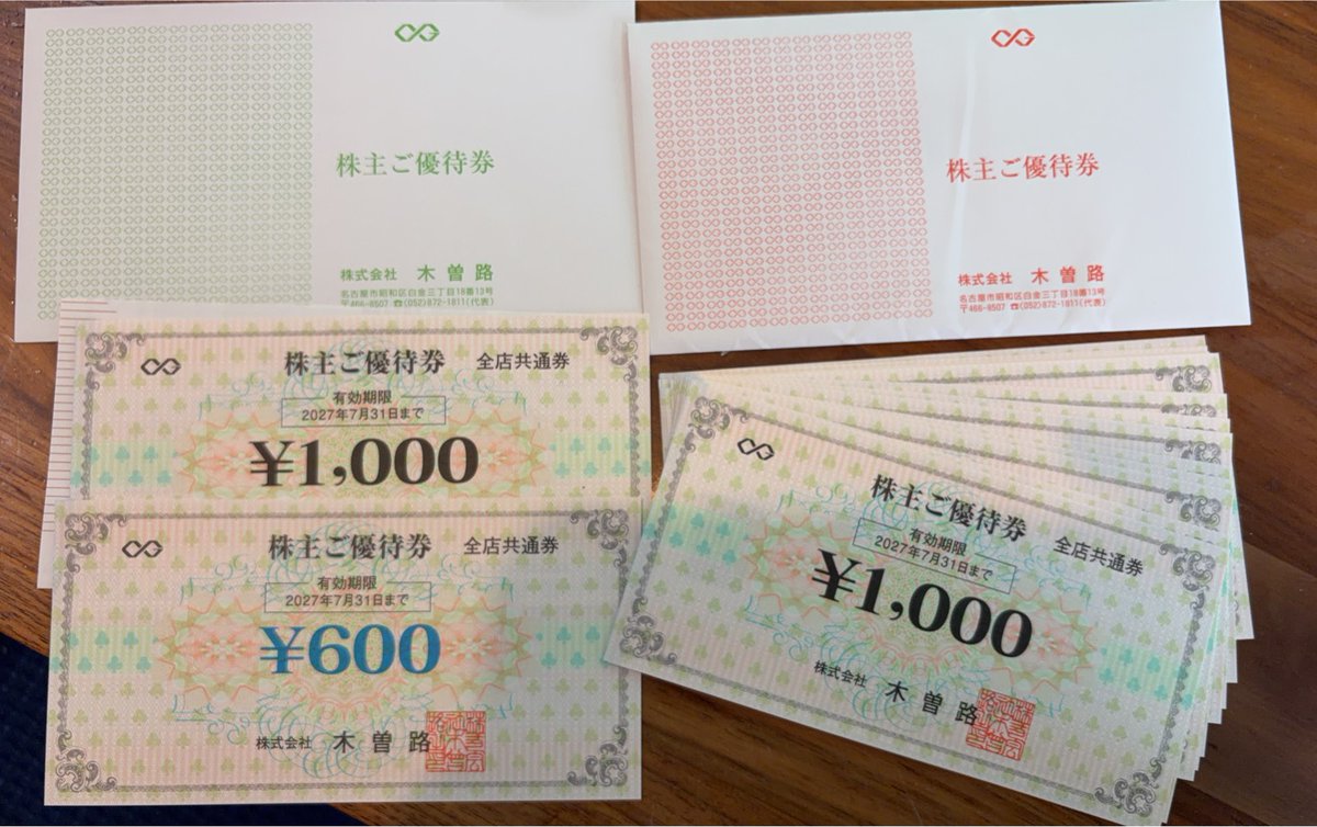 木曽路 株主優待券 16000円分 メルカリ便 8160】木曽路(株価2,380円 