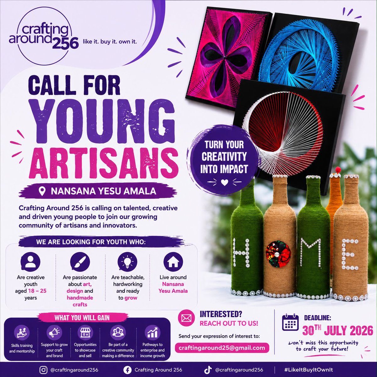 pesheance's tweet photo. An opportunity for creative youth. Please forward to your loved ones https://t.co/UZpuVo6Axs