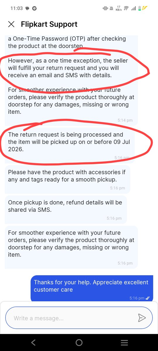 imran_4truth's tweet photo. @flipkartsupport Can you check this conversation? Why are you not keeping own words ? https://t.co/JfIkZYhU6H