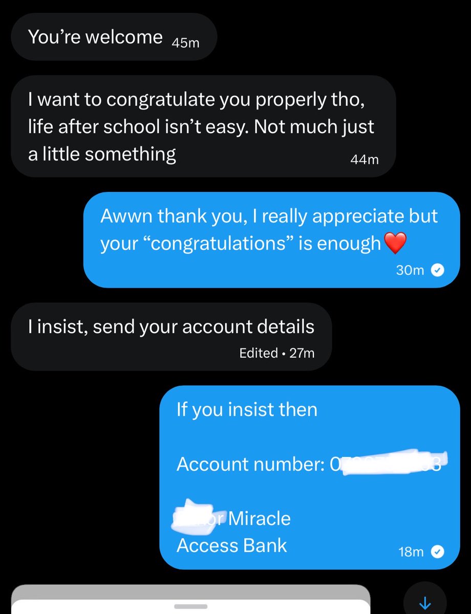 theBigMira_'s tweet photo. I couldn’t post this yesterday cause I was in shock, there are still good men out there. I’m really grateful for this😭😭❤️ https://t.co/Ax1Hc3Bt79