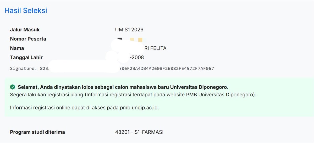 daz47u's tweet photo. guys aku udah daful unnes prodi farmasi juga dan ternyata keterima di um undip juga… ya Allah gimana ya.. masalah biaya ipi nya sih yg jadi problem💔 https://t.co/kqam1ntU7A