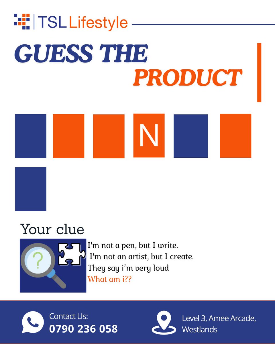 TotalSLtd's tweet photo. Here is another one for youπ·Can you really get this right??π·
#GuessTheProduct #TechMystery #BrainTeaserChallenge #TechTrivia #MysteryDrop #EngageAndGuess #SocialBuzz #TrendingNow #InteractivePost #TechTalks #InnovationUnplugged #DataWhisperer#Tslonline https://t.co/6kV2mFbBjE