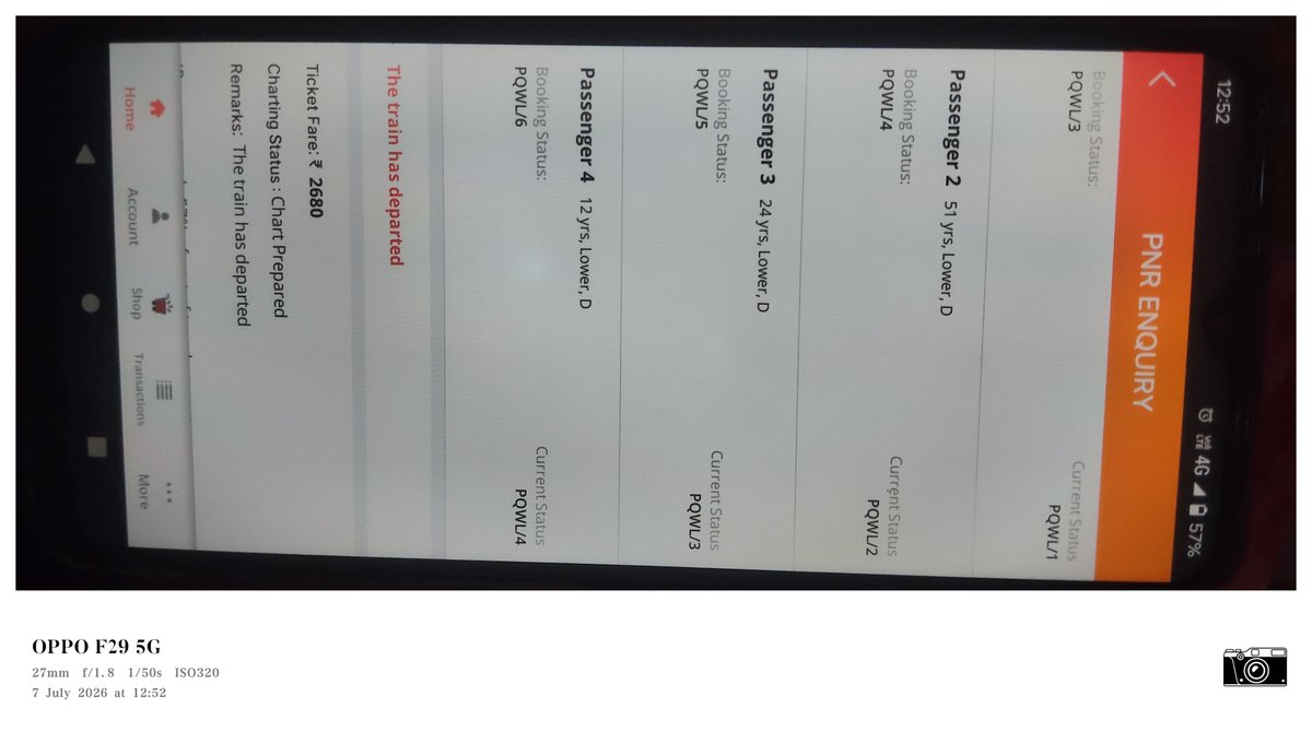 arrajput200000's tweet photo. Train departed But still showing PQWL current status no confirmation about auto cancel or refund process plz enquire as soon as possible I want refund because I want to book other ticket for next journey @IRCTCofficial @railcomplaint @RailMinIndia @AshwiniVaishnaw https://t.co/XNEBnXNsSW