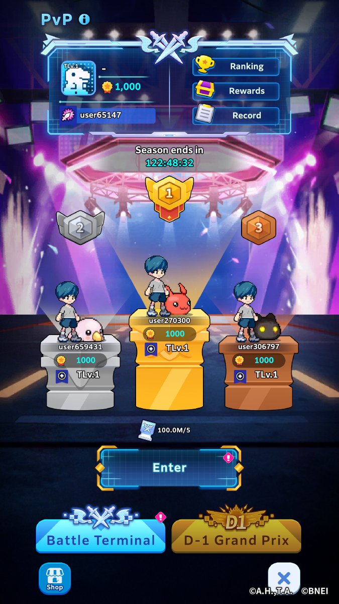 Digimon_up_en's tweet photo. 📝 Game Info ④
- Battles and Tamer Interactions -

Digimons will fight automatically in the main battle screen. As you progress through the Stages, enemies will get stronger and stronger, so keep training your Digimons to win all the battles easily!

In addition, you can interact with other Tamers in-game by battling with them in PVP matches or by meeting them in the Camp. Whether you aim to climb the Rankings or have a fun chat with fellow Tamers, Digimon UP has you covered!

#DigimonUP #Digimon