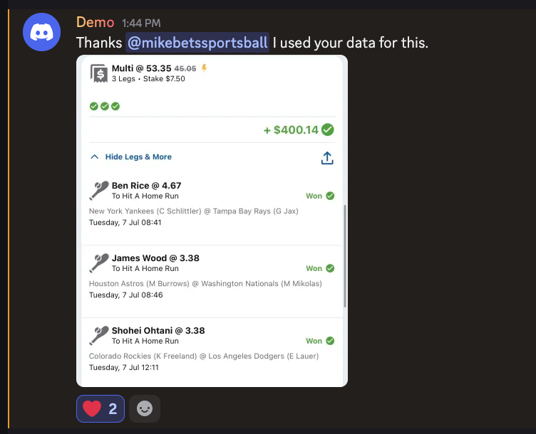 nrlmanly's tweet photo. Today is a wonderful day!

I am fortunate enough to join the absolute goats in the betting community 
@TeddyCJD @Herbiefarnworth @TTierSports 

I will now be putting my analysis and bets for free in this incredible discord
https://t.co/H2nclqqmPS

How exciting! 🔥🔥🔥🔥🔥 https://t.co/00MuoVn6PX