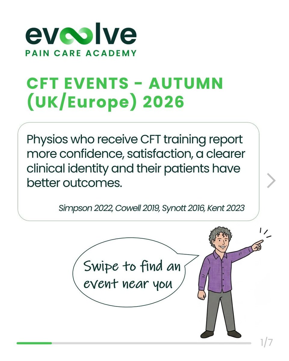 EvoolvePainCare's tweet photo. 🚨 People who have chronic pain need more than another exercise sheet. Get started on your Cognitive Functional Therapy training journey. 👇
🔗https://t.co/gLC95RUcUS https://t.co/YZUomBEQTe