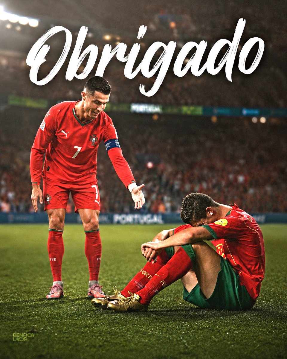 Benficaloop_'s tweet photo. Obrigado, Cristiano. 🫡🇵🇹

Obrigado por ensinares um país inteiro a acreditar. Fizeste-nos sentir que Portugal podia vencer qualquer um.

Obrigado por tudo. Nunca haverá outro como tu. https://t.co/WYFOT41NZk