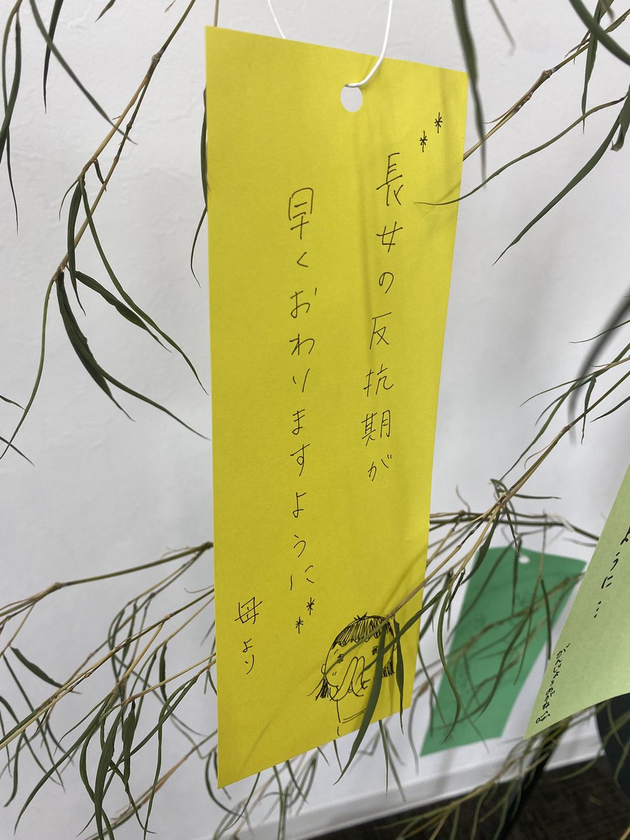 sumaidia_jp's tweet photo. おつスマ！

今日は七夕ですね🎋
会社でもみんなで願い事を飾りました⭐️

リアルな母の願いから
宝くじ当てたいなど、
バラエティ豊かな短冊でした。笑

みなさんの願いも叶いますように…🎋

ちょっと早いですが
本日もお疲れ様でした！

#企業公式相互フォロー https://t.co/v4S5k5axNH