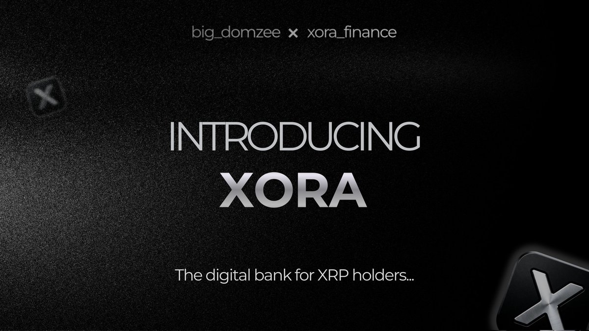 big_domzee's tweet photo. For years, XRP has always had one missing piece: a simple way to earn from your holdings.

XORA is changing that.
Let me introduce you to XORA.
A Thread ⬇️ https://t.co/7kDJjuw1km