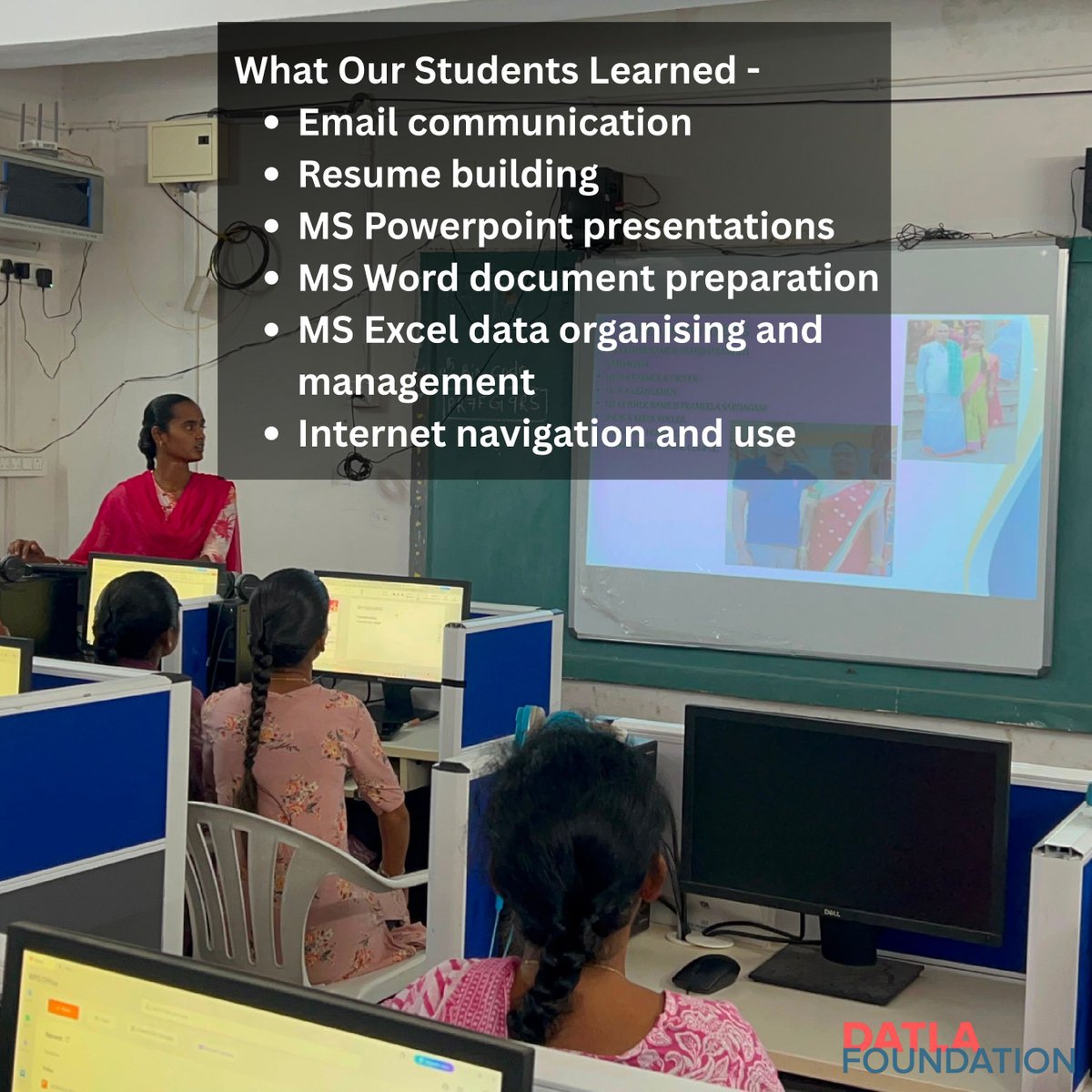 DatlaFoundation's tweet photo. This summer, Datla Foundation conducted a free Digital Literacy Programme for community members in Lalgadi Malakpet, Medchal district, equipping participants with practical digital skills for education, employment, and everyday life.

#DatlaFoundation #DigitalLiteracy https://t.co/vMlwaCAamn