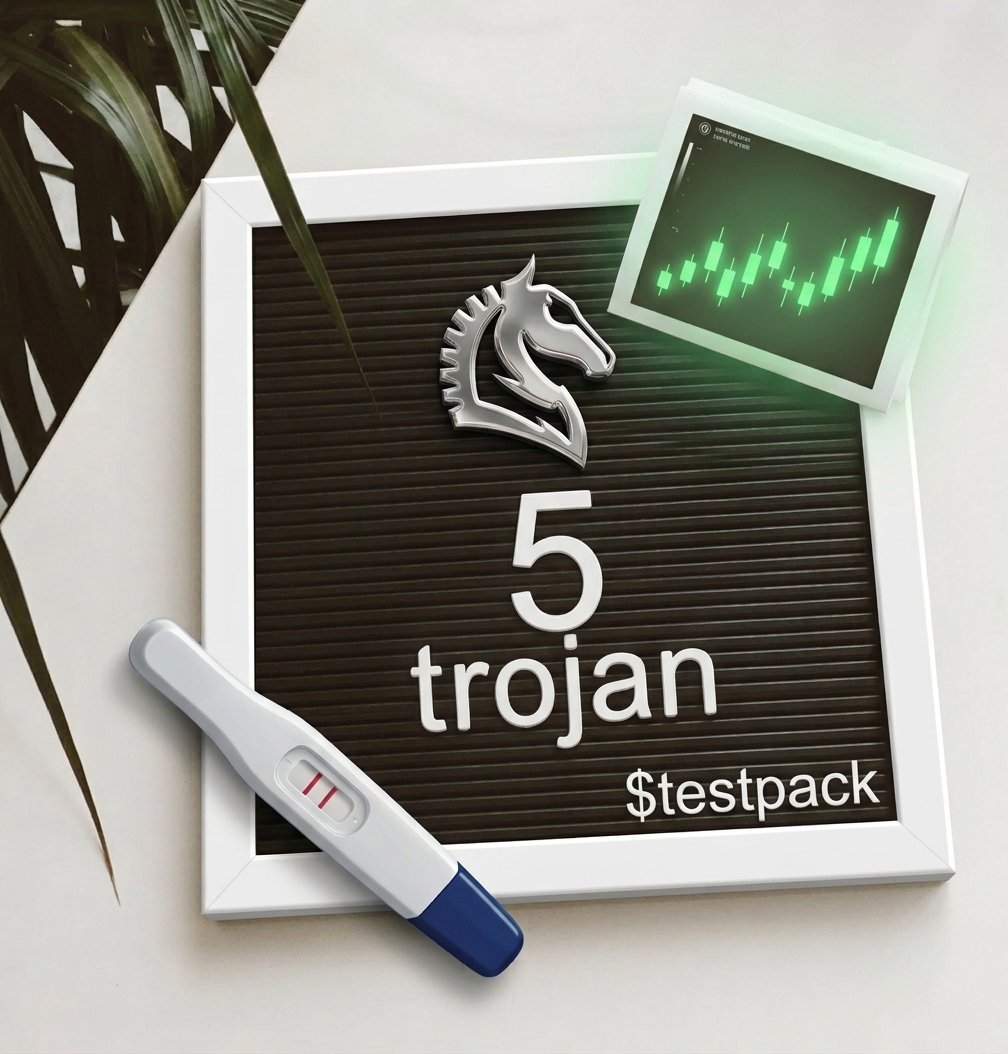 twolinetestpack's tweet photo. From positive vibes to positive charts. 📈
$Testpack is now Top 5 on Trojan https://t.co/u99tZZJ2wZ