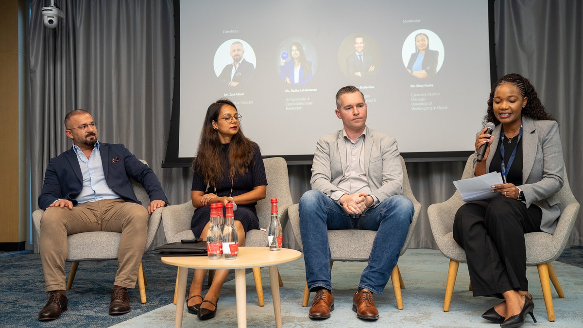 UOWD's tweet photo. What does it take to remain competitive in the employment market in 2026?

Industry representatives joined UOWD students and alumni to discuss AI-enabled recruitment, changing employer expectations and the skills shaping future careers.

#UOWD #Careers #Employability https://t.co/YKJWhf2ZWu