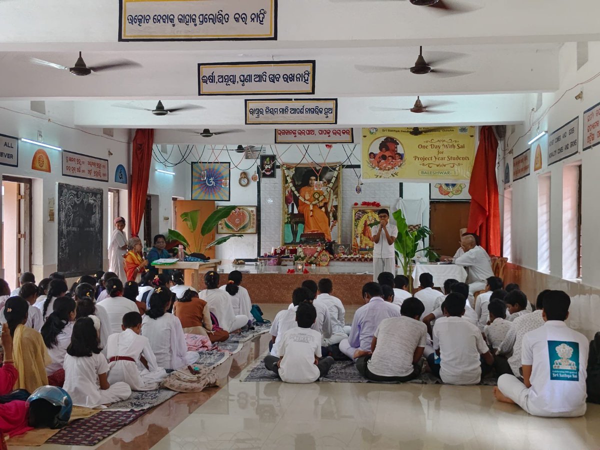 sathyasaiodisha's tweet photo. Loving Sairam..
With the Blessings of Sri Sathya Sai Baba, a Bal Vikas Programme was conducted on 05.07.2026 at Sri Sathya Sai Vidya Vihar,Baleshwar-1 Sai District, marking the successful completion of the 9-year Bal Vikas Curriculum (Stage-III).
#BalVikas
#Baleshwar1
-Media Team https://t.co/crpAXf6Ps9