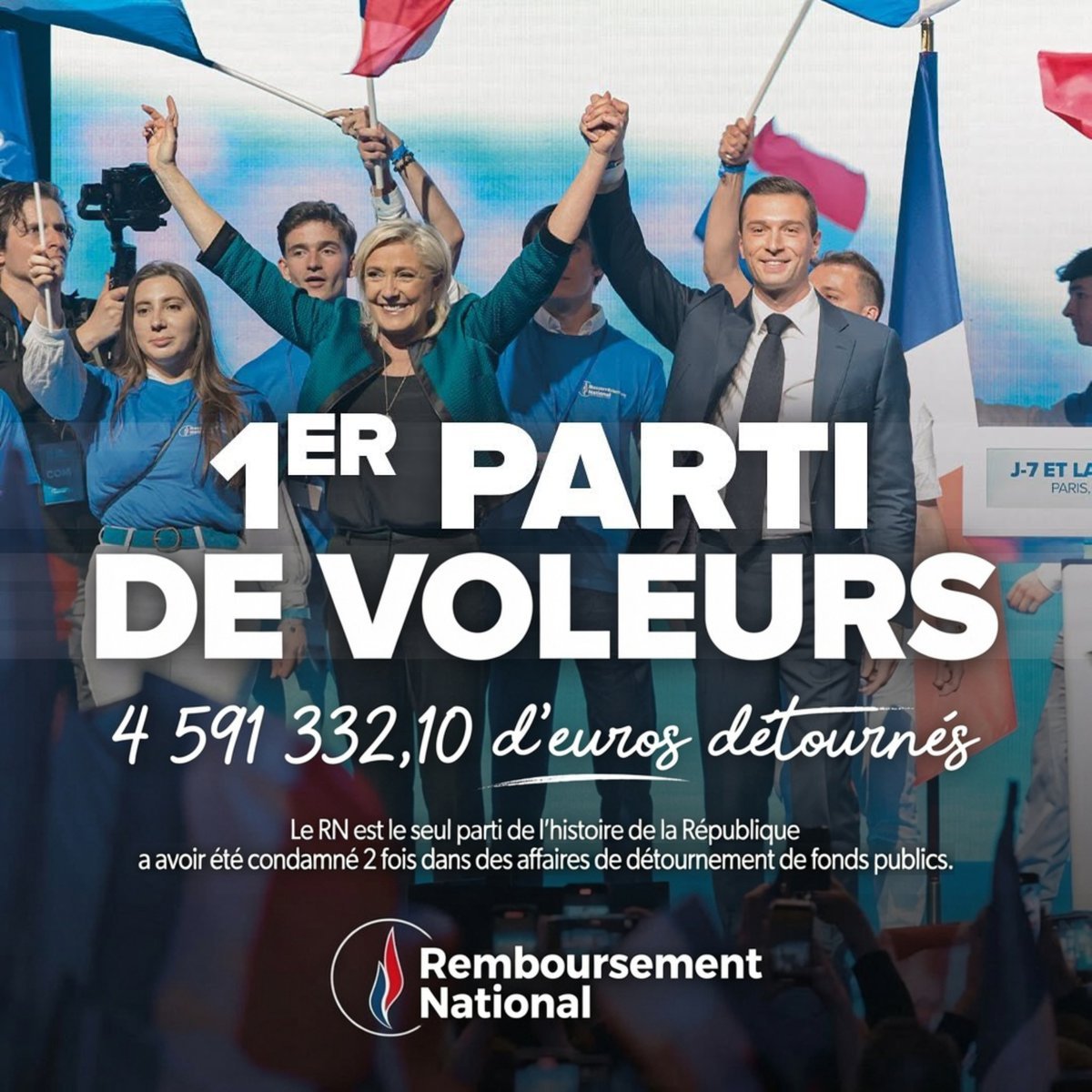 Ilangabet's tweet photo. 🚨 TOUS LES DÉPUTÉS ET TOUS LES ASSISTANTS ONT ÉTÉ DÉCLARÉS COUPABLES PAR LA COUR D'APPEL.

IL N’Y A PAS DE RELAXE

LE RN EST UN PARTI DE VOLEURS https://t.co/68VLzOOnGK