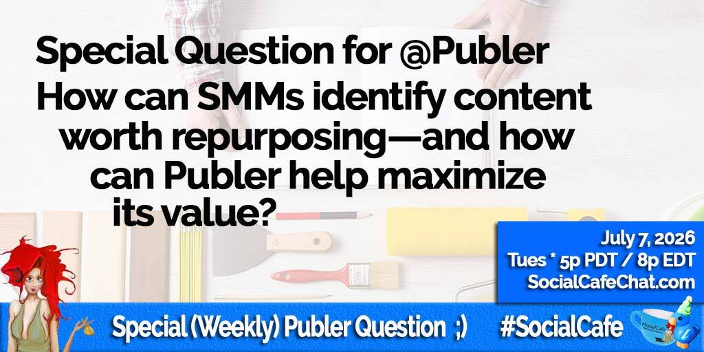 socialwebcafe's tweet photo. @publer
Question >> How can SMMs identify content worth repurposing—and how can Publer help maximize its value?
Thank you! 🤩
#Publer #SocialCafe https://t.co/jdwN1XdFVh