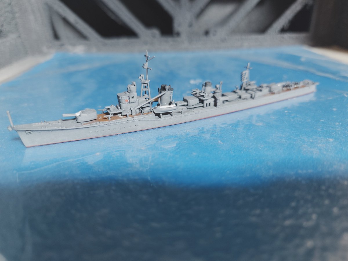 shin_kamiji's tweet photo. #積みプラ崩し大会2026夏　＃完成　＃３個目

ハセガワ　1/700スケール　駆逐艦　霞
完成しました。
作りやすいキットなので、塗装さえすんなり出来れば早く建造出来ます。 https://t.co/O4kAFmt3rV