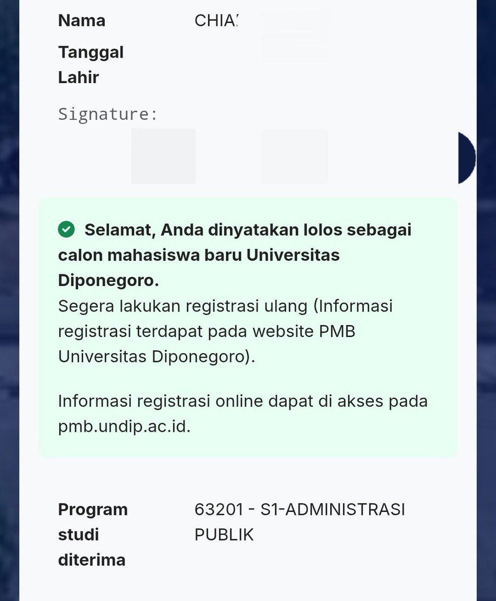chia lolos um undip! tweet media