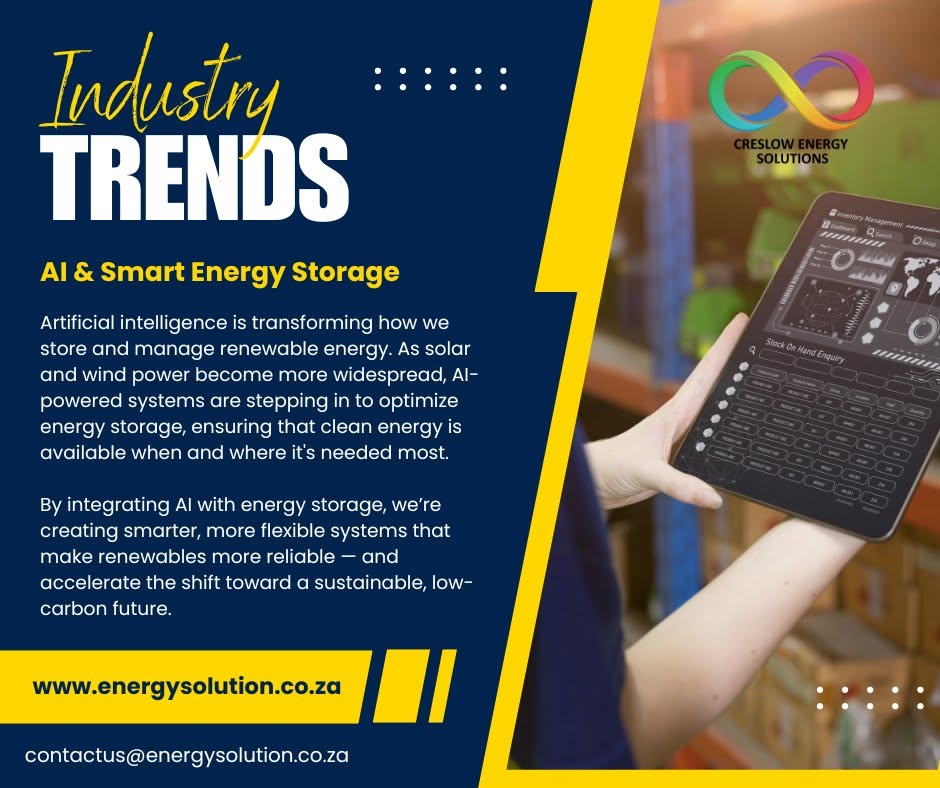 CreslowSolution's tweet photo. AI is changing the future of energy storage.
Smarter battery management means:
Better energy efficiency
Longer battery life
Improved grid stability
Lower energy costs
The future isn't just renewable—it's intelligent.
#EnergyStorage #RenewableEnergy  #CreslowEnergySolutions https://t.co/fNGO4FrrGY