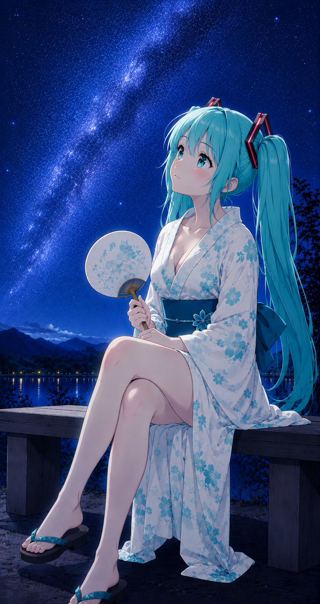 N01Mas's tweet photo. 織姫と彦星は逢えたかな🩵
#初音ミク
#AIイラスト https://t.co/Hrjb9bc33n