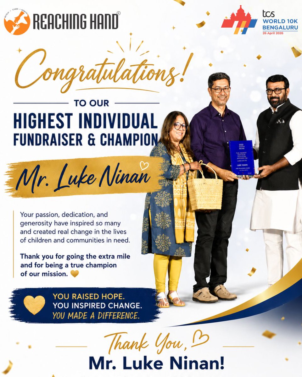 ReachingHandBlr's tweet photo. Thank you Mr. Luke Ninan for supporting our vulnerable girls at New Home &amp; Light House School.

#reachinghand #empowergirls https://t.co/NaWqUuuB9u