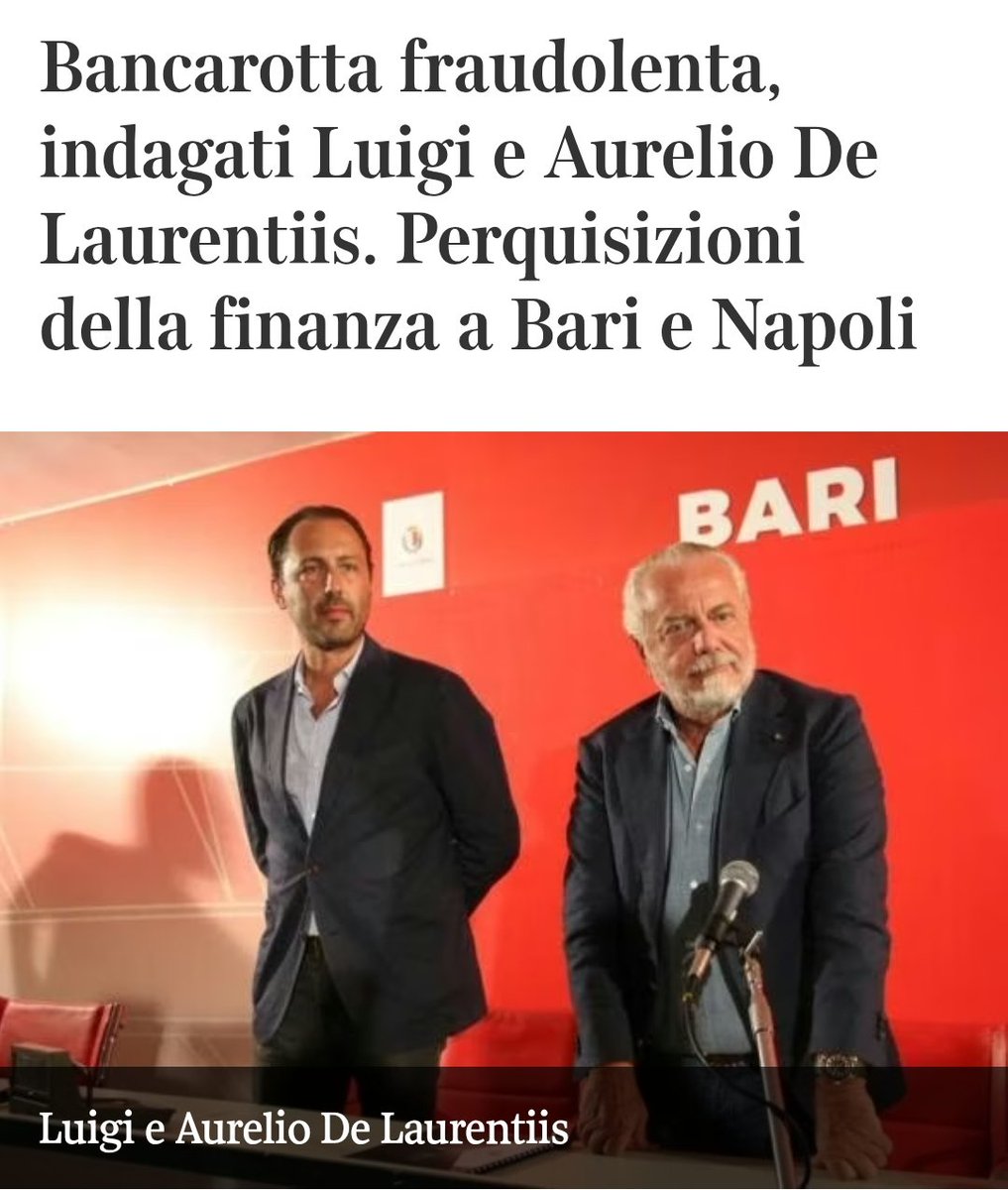 mirkonicolino's tweet photo. Buongiorno.  "Plusvalenze gonfiate per truccare i bilanci", sostiene l'accusa (Corsera) https://t.co/sHr2fewzuz