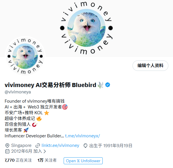 vivimoney AI交易分析师 Bluebird🕊️ tweet media
