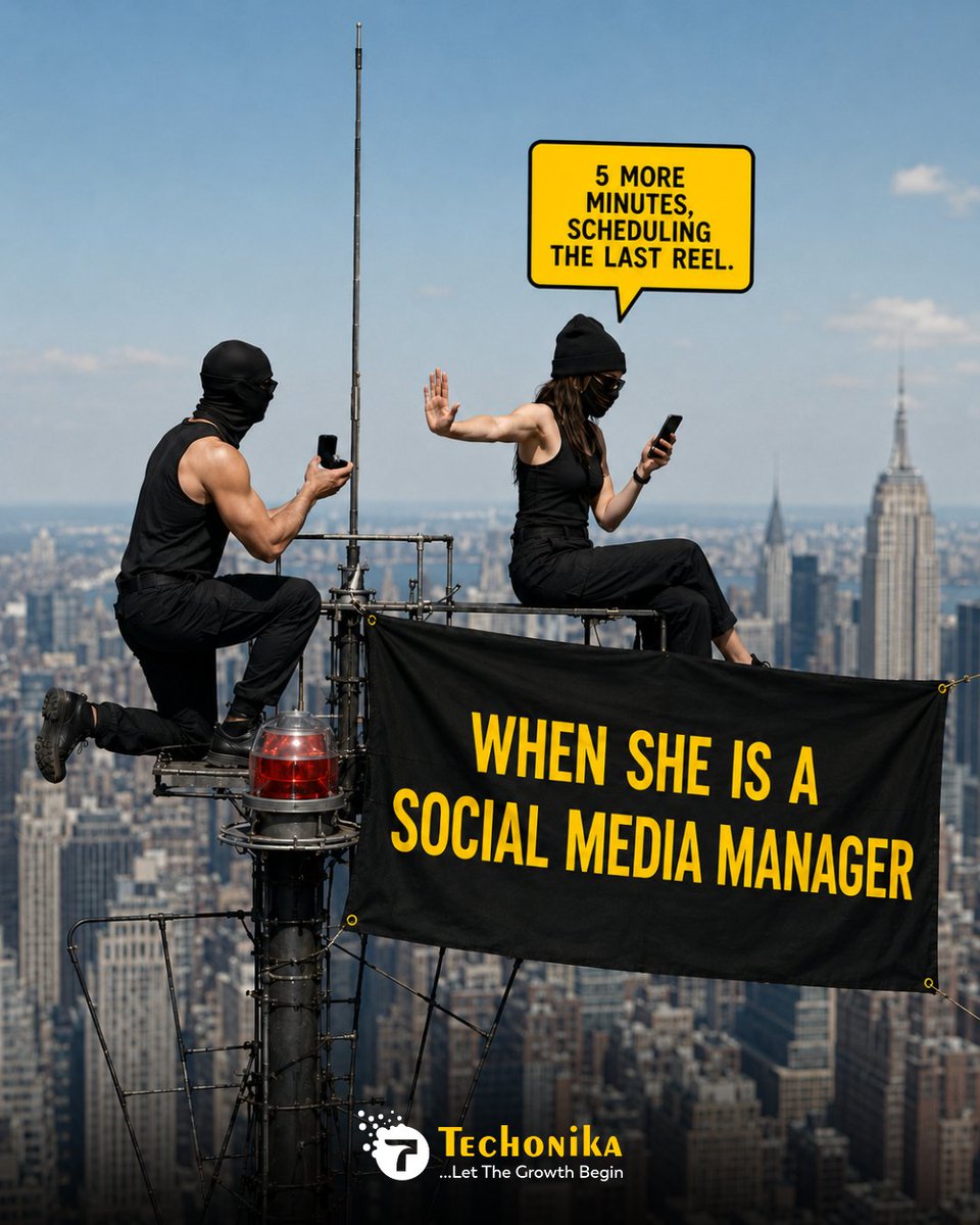 techonika's tweet photo. POV: You're trying to spend time together… but the last reel still needs to be scheduled.

Tag your favorite social media manager. 
.
#socialmediamanagerlife #MarketingLife #ContentCreator #DigitalMarketing #AgencyLife #MemeMarketing #Techonika #SocialMediaHumor #MarketingMemes https://t.co/K93jPWmhZx