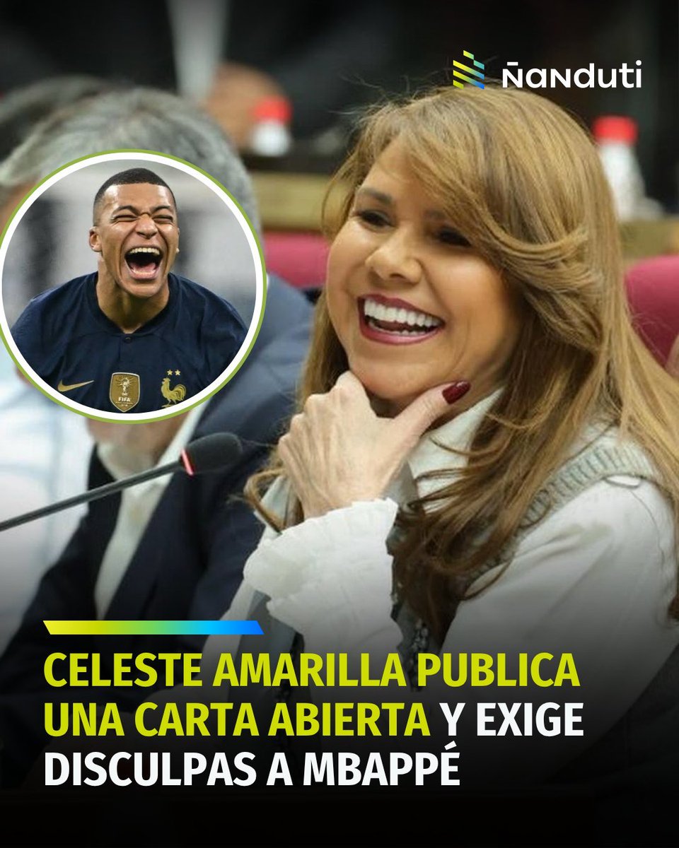 juanvillalbapy's tweet photo. Mucho cuidado con lo que se puede venir con este quilombo entre Celeste Amarilla y Mbappe!
Hay quienes quieren reflotar leyes contra discriminación, xenofobia y cuestiones de género que seria aberrante, producto del globalismo que imponen potencias extranjeras, tal cual como ya lo implementamos aquí con la inconstitucional Ley 5757 en el que si le miras mal a una mujer ya te vas preso.
Si esta ley se implementa se nos viene otra ley incostitucional ya que los "ofendidos" te pueden decir hetero de m... o blanco de m... no va a pasar nada, pero si le decis homosexual de m... o negr... de mi... te vas preso!
Cuidado con eso, porque va a pasar lo mismo que con las mujeres, ellas le pueden decir lo que quieran a los varones pero si éstos dicen algo de las mujeres, se van preso.
Estamos entrando en un terreno peligroso.
Defendamos la libertad de expresión en Py y quien se sienta agraviado por una expresion, sin importar el sexo agresor, qué demande por injuria u otros delitos pero no fomentos la lucha de géneros, etc.
Debemos derogar o eliminar la 5757, ya que hasta entre mujeres se demanda en virtud de esta ley, cercenando garantías constitucionales.  O acaso cuando una mujer insulta o denigra a un varon hay una ley que los protege? Claro que no hay, pero si un hombre denigra o insulta a una mujer, marchen medidas cautelares contra los varones, adentro ya!!!
La autodeterminacion de nuestro pueblo es innegable, a no dejarse influenciar por corrientes externas y globalistas! 
Defendamos lo único sagrado que aun nos queda, que es la LIBERTAD!