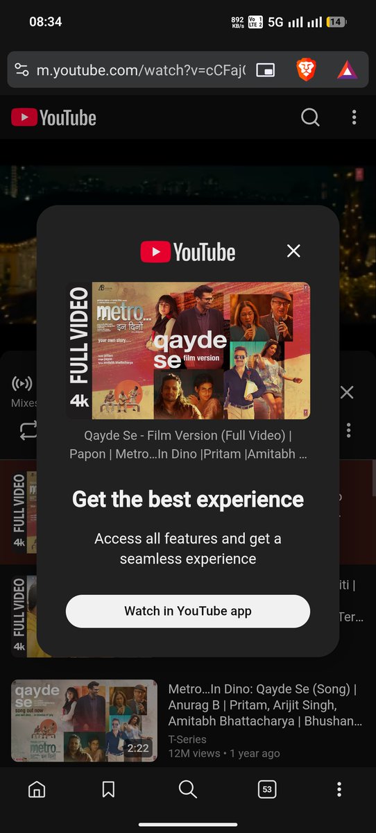 dhawale1929's tweet photo. @brave please look into this... This interrupts on the brave browser. While playing music in a row. At every song this comes and stop music. https://t.co/jSqDp8Nyn1