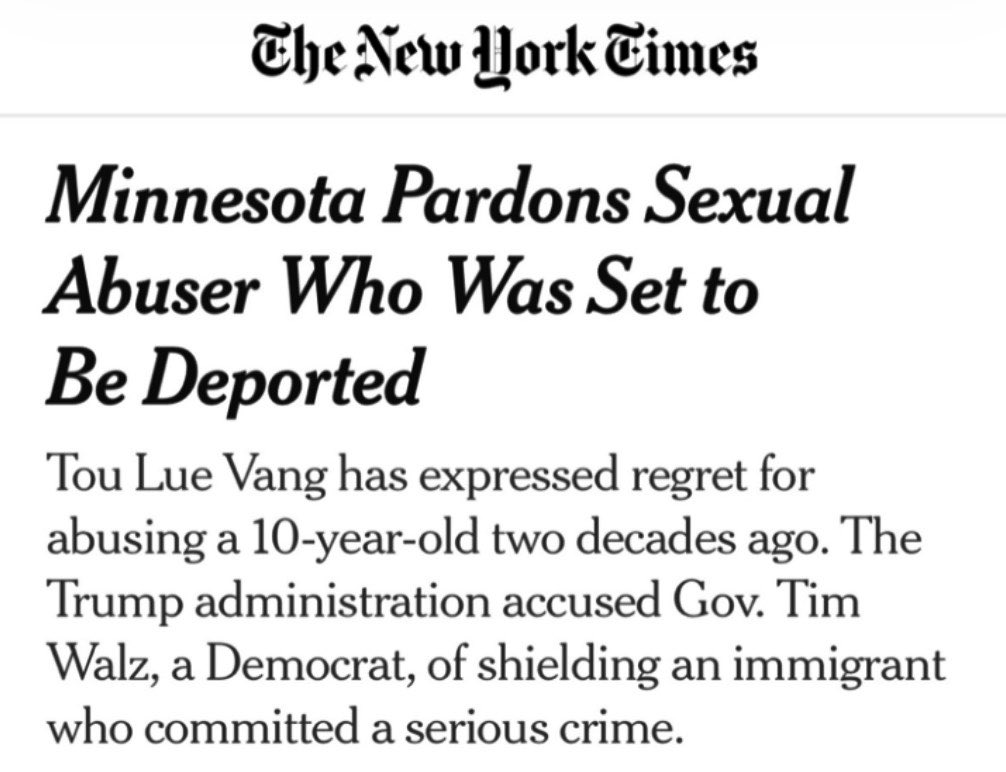 TheOnlyDSC's tweet photo. @Tim_Walz Too bad he doesn’t live in Minnesota, you could’ve pardoned him. https://t.co/BVIr3CzJPh