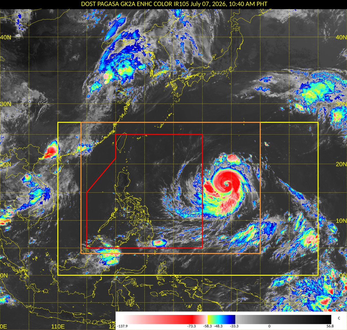 dost_pagasa's tweet photo. TROPICAL CYCLONE ADVISORY NR. 3
Super Typhoon BAVI
Issued at 11:00 AM, 07 July 2026
Valid for broadcast until the next advisory at 11:00 PM today.

SUPER TYPHOON BAVI SLIGHTLY WEAKENS AS IT CONTINUES TO MOVE WEST NORTHWESTWARD OUTSIDE PAR.

Link:https://t.co/Qn10X0QYBE https://t.co/mYUVSMkG3J