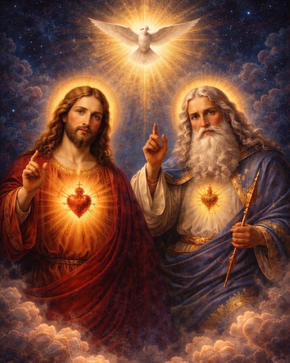 _GabyRubio's tweet photo. ¡Señor, ayúdame a esparcir Tú       
     ——-***fragancia! ***———

            SANTÍSIMA TRINIDAD,
************✨👑✝️🕊️✨***********

"Padre, Hijo y Espiritu Santo: Un misterio insondable de tres personas que viven en perfecta unidad, enseñandonos que el amor verdadero siempre busca la
comunión."

#DiosUnoYTrino 
#ComunionTrinitaria
