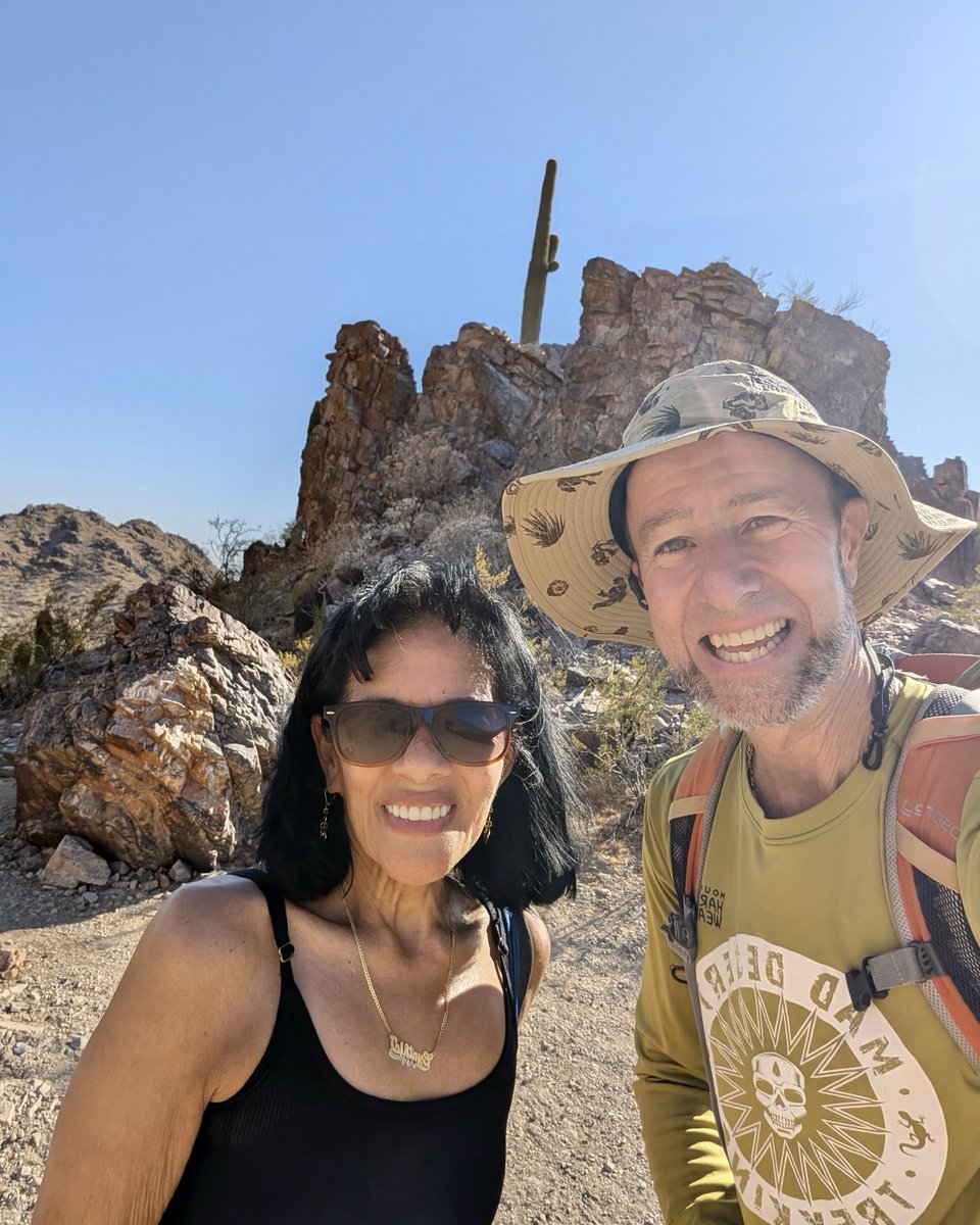 maddesert's tweet photo. Mingling with Sonoran Desert giants! 🌵🐦‍🔥

Cynthia S.-E., NYC, encountered giant saguaros up close in cactus forests during a morning hike in the Phoenix Mountains, 07-06-26.

Mad Desert Trekking 🏜🦎💀🌵☀️
Intense Human-Powered Adventures in Phoenix + Scottsdale, Arizona https://t.co/hHoUKFxlKF