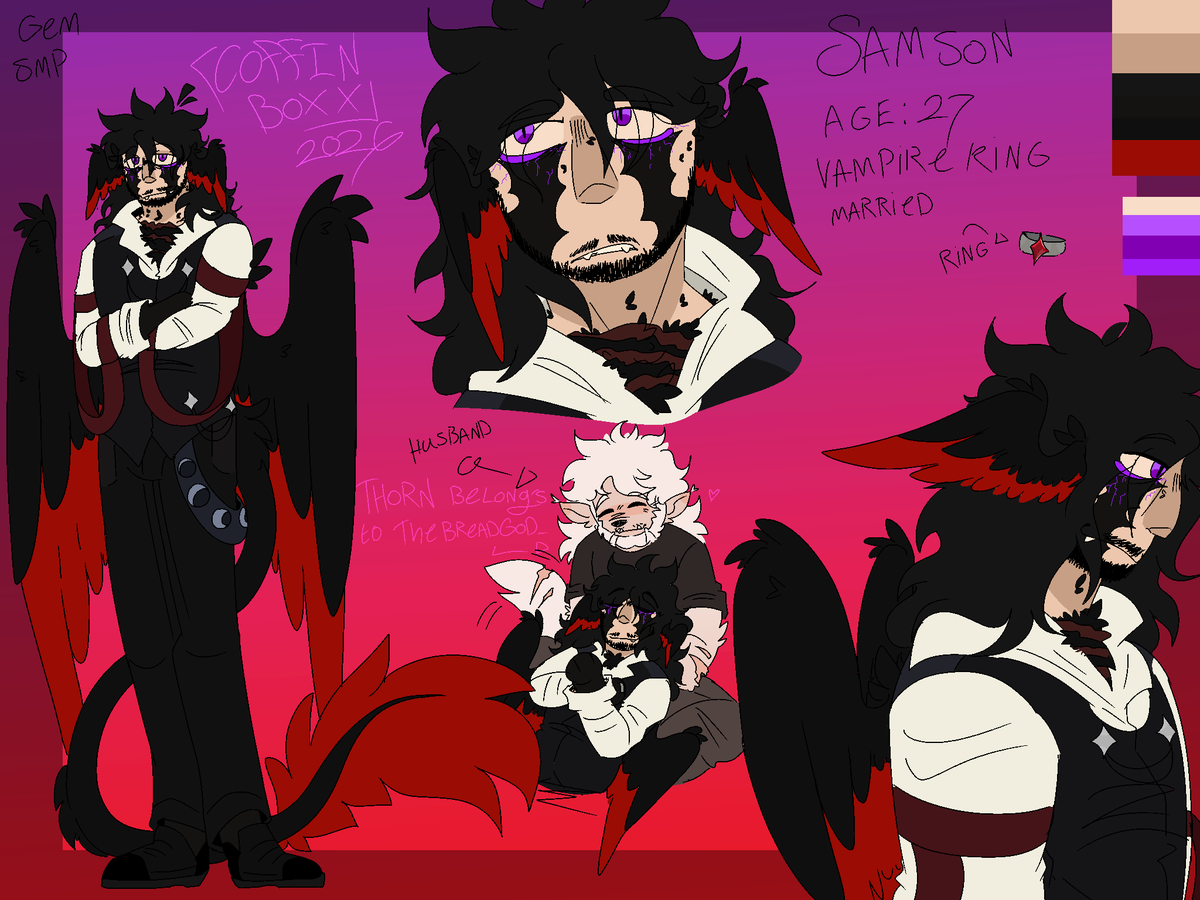 coffinboxx's tweet photo. Gulps hi- I only here to support my brotha BUT I guess I can post my MC sona
Samson... and how many smps i plan to use him for- anyways he is married to my besties oc xavier thorn... who belongs to TheBreadGod_ #Mcrp #smpoc #Mcsmp #oc #sona #SMPfandom https://t.co/4Fh6els0np