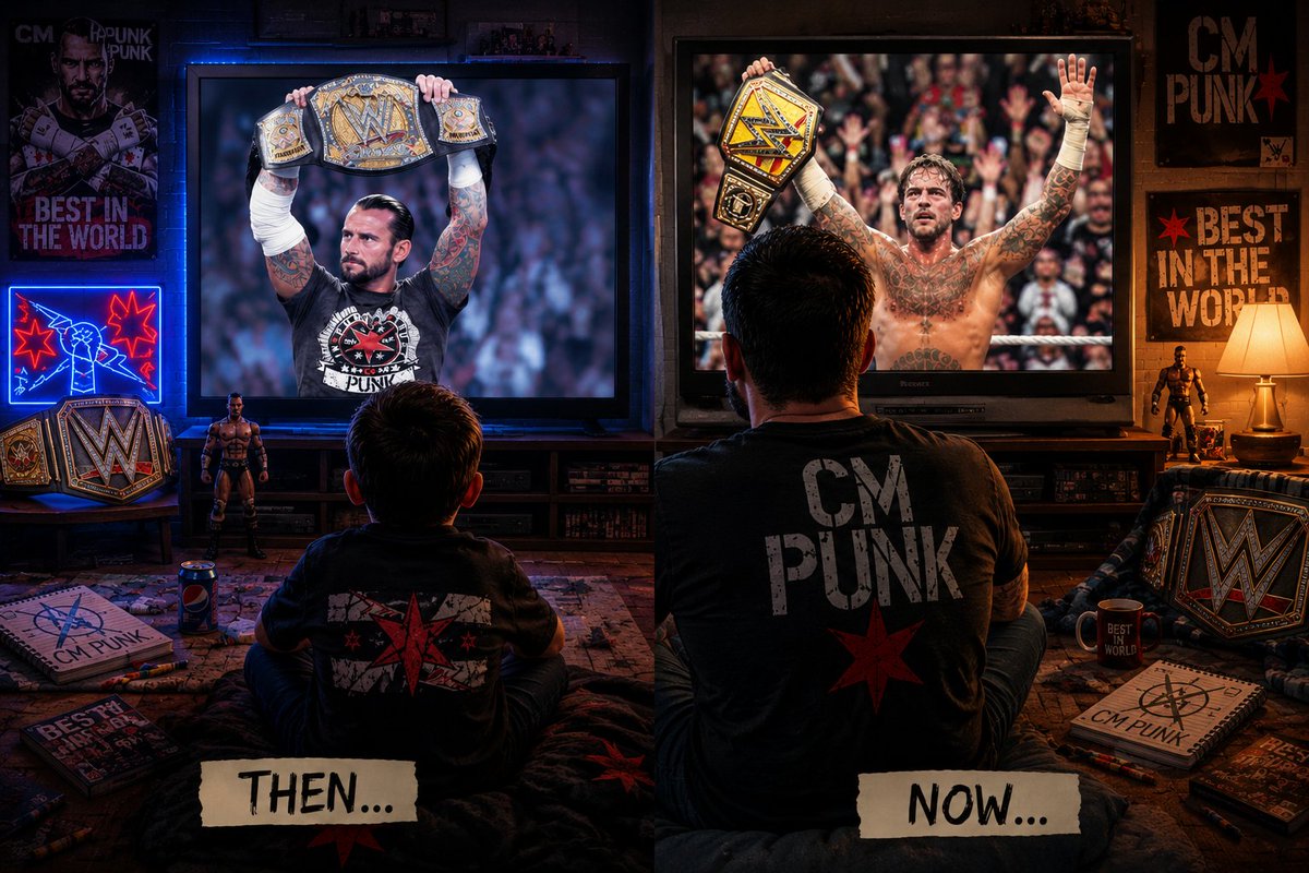KirolOsGe0rge's tweet photo. Once my childhood hero. Still my champion! ❤️⭐
#CMPunk #ChicagoMade #BestInTheWorld #WWE #UndisputedChampion #WWEUniverse https://t.co/HlctQ78Tbw
